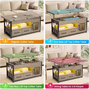 Mesa de centro multifuncional de alta gama para uso doméstico transfronterizo, mesa de almacenamiento para sala de estar y dormitorio, mesa sencilla para apartamentos pequeños - Product Image 5