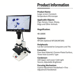 38 ℃   Digitale microscoop met constante temperatuur voor analyse van dierlijk sperma, geschikt voor dierenartspraktijken, dierenziekenhuizen, boerderijen en veterinair gebruik. - Product Image 2