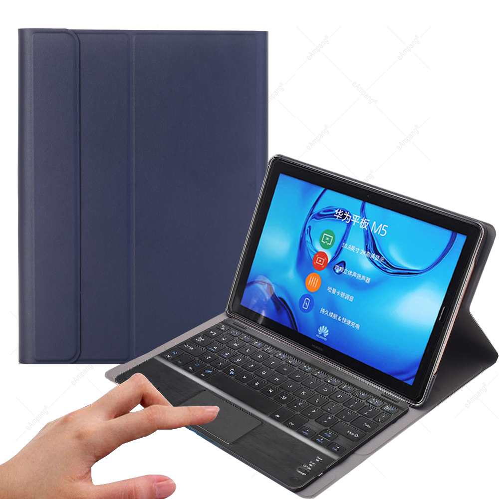 Custodia Con Tastiera Wireless Per Huawei MediaPad M5 Lite 10.1” – Magneti, Stand Regolabile E Chiusura Automatica