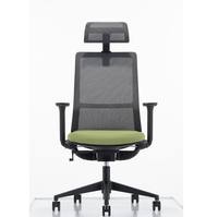 Mobilier Commercial, chaise de bureau, accoudoir fixe PA, chaises en maille, appui-tête ergonomique, dossier haut, chaise de bureau confortable