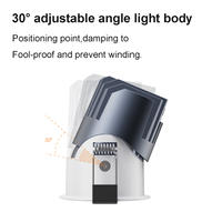 IP65 Anti-éblouissement Plafond LED Spots Diacasting Aluminium 12W Wall Washer Encastré Downlight Hôtel Spot Light