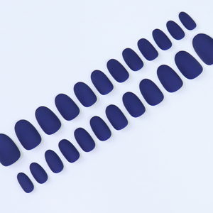 <span class=keywords><strong>Ongles</strong></span> artificiels réutilisables AIERFEI, longue durée, haute qualité, 24 pièces, ovales, effet mat, courts, style <span class=keywords><strong>hiver</strong></span> - Product Image 3