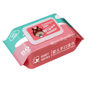 RUNBEIMIAN Custom ized 40 Stück Super Soft Baby Hautpflege Feucht tücher, wirtschaft liche und Einweg-Feucht tücher, duft frei. - Product Image 1