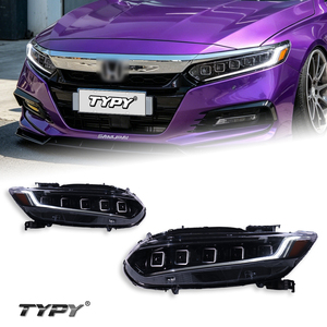 Feux avant TYPY pour Accord 10ème génération 2018-2022, avec lentilles LED, feux de jour et clignotants séquentiels. - Product Image 1