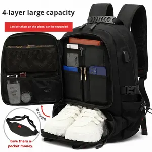 <span class=keywords><strong>Sac</strong></span> à <span class=keywords><strong>dos</strong></span> de voyage en polyester respirant et imperméable pour hommes et femmes, grande capacité, idéal pour les voyages d'affaires - Product Image 4