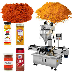 Automatische Abfüllmaschine für Flaschen mit Gewürzpulver wie Kreuzkümmel, Knoblauch, Chili und Curry in Glas- oder Kunststoffflaschen - Product Image 1