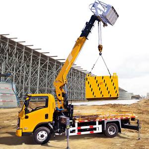 5톤 텔레스코픽 붐 유압 트럭 장착 크레인 이동식 로리 크레인 360도 회전 리프팅 크레인 (CE 인증) - Product Image 1