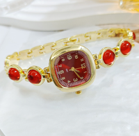 Montre-bracelet à quartz pour femme avec strass et bracelet diamanté, style mode et mignon, cadeau pour fille