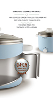 1.5 litres portable antiadhésif facile à nettoyer hot pot table électrique étudiant dortoir multi cuisinière mini marmite avec double alimentation