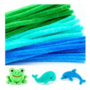 Material de Arte DIY, Tallo de Chenilla de 8mm y 30cm, Color Personalizado, Limpiapipas de Alta Calidad, Manualidades Educativas y Creativas - Product Image 1