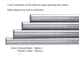 14 "ד x 36" w x 79 "שעה מסחרי 5 חוט מתכת מדף רב תפקודי חדר אמבטיה חדר אמבטיה חדר שינה רשת מדפים - Product Image 4