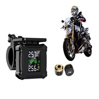 Capteur TPMS universel pour moto, moniteur de pression des pneus sans fil à énergie solaire, affichage en temps réel de haute précision