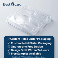 Plateau thermoformé en PET transparent personnalisé pour mini ventilateur portable USB, emballage en gros pour petits ventilateurs de refroidissement
