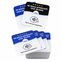 Étiquette RFID en acrylique personnalisée, étanche, avec puce NTAG213, 13,56 MHz, mini-étiquette NFC pour les commentaires Google Shop et le contrôle d'accès