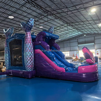 Château gonflable commercial avec piscine pour enfants, idéal pour la location