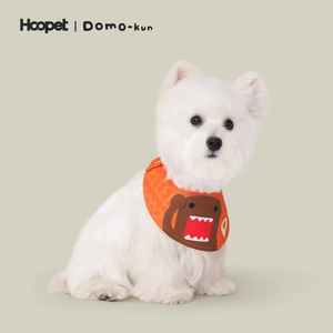 Babero para mascotas Hoopet Domo-kun, diseño de dibujos animados naranja para perros y gatos, uso en las cuatro estaciones - Product Image 1