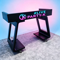 Support de Scène DJ LED Portable en Métal Coloré avec Logo Personnalisé, Support d'Ordinateur Portable pour Boîte de Nuit, Bar, Fête