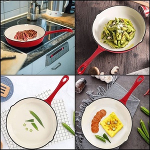 Sartén y Plancha de Hierro Fundido Antiadherente Ecológica con Revestimiento de Esmalte <span class=keywords><strong>para</strong></span> Estufas de <span class=keywords><strong>Gas</strong></span> e Inducción, Diseño Minimalista - Product Image 5