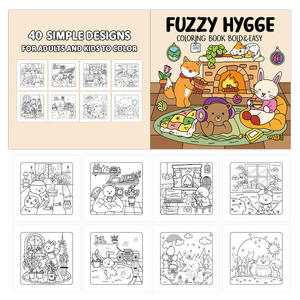 Carnet de coloriage personnalisé en gros, mignon et confortable, imprimé offset A5/A4, 40 pages, pour adultes et adolescents, avec des motifs audacieux et faciles à dessiner - Product Image 6