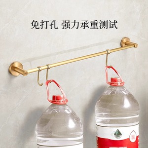 Toallero de cobre Faber, color dorado, capacidad de carga de 15 kg, barra de almacenamiento para baño con ganchos para toallas y accesorios - Product Image 4
