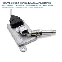 Capteur NOx 24V pour camions MAN TGX TGS TGL TGM 51154080017 5WK96722B 51154080008 Capteur d'oxyde d'azote Euro 6 2012-2024