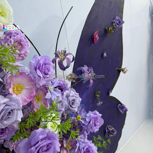 Arrangement de roses artificielles violettes de haute qualité, fait à la main, en forme de papillon, pour arche de mariage, doux pour la Saint-Valentin - Product Image 6