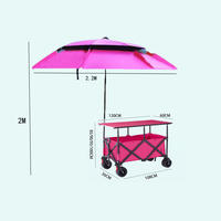 Table longue pliable en acier à quatre roues pour camping-car, idéale pour le barbecue, avec hauteur réglable, OEM