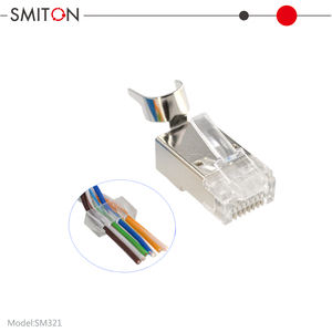 RJ45 Cat7 konektor Modular 8P8C Plug berpelindung kabel LAN Ethernet berlapis emas colokan jaringan kecepatan tinggi - Product Image 4
