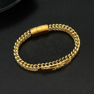 Bracelet chaîne de guitare pour <span class=keywords><strong>homme</strong></span>, nouveau style, acier inoxydable, fermoir magnétique, chaîne épaisse Miami Curb Cuban Link, bijoux - Product Image 5