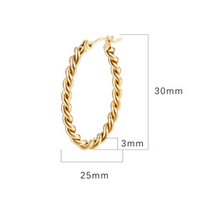 Nouvelle Collection 2025 – <span class=keywords><strong>Grandes</strong></span> Boucles d'Oreilles <span class=keywords><strong>Créoles</strong></span> Torsadées Plaqué <span class=keywords><strong>Or</strong></span> 18 carats Style Vintage pour Femmes et Filles - Product Image 5