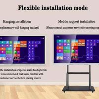 Pantalla Publicitaria Electrónica LCD de 55 Pulgadas 4K UHD con Sistema Android, Pantalla Táctil Interactiva IR de 20 Puntos, Pizarra Interactiva Educativa