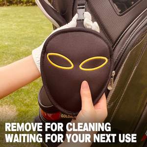 Golf Club Cleaner Ball Cleaning <b>Bag</b> Waterproof Golfer's Ultimate Green Clean Scrub Equipment Accessories Removable Clip - Product Image 5