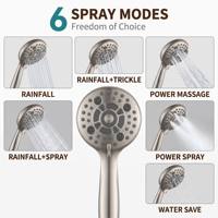 Ensemble de douche pluie au design moderne avec inverseur 3 voies et valve d'équilibrage de pression pour projets de suites hôtelières (vente en gros)