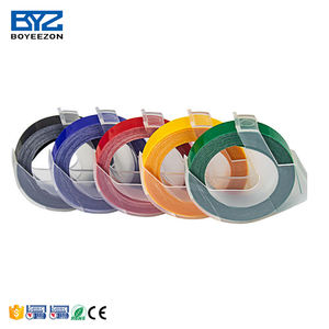 <span class=keywords><strong>Ruban</strong></span> d'étiquetage en relief 3D compatible <span class=keywords><strong>Dymo</strong></span>, blanc sur jaune, 6 mm x 3 m, en PET/ABS - Product Image 4