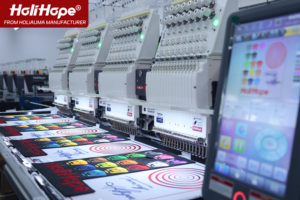 10 ans de garantie Holihope Servomoteur 15 couleurs <span class=keywords><strong>quatre</strong></span> têtes Machine à broder perles paillettes plat à vendre mieux que frère - Product Image 6