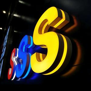 Letrero de Pared 3D Acrílico Iluminado por LED Personalizado, con Iluminación Frontal y Trasera, para Oficina, Publicidad Exterior, Señalización de Estaciones - Product Image 1