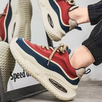 Chaussures de course décontractées pour hommes à lacets, respirantes, antidérapantes, pour l'automne, style chunky