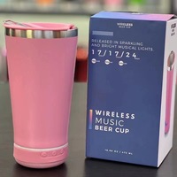 Bouteille d'eau intelligente 4 en 1, qui brille pour vous rappeler de rester hydraté, haut-parleur Bluetooth et lumières dansantes avec couvercle