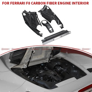 ชุดแต่งภายในห้องเครื่องยนต์คาร์บอนไฟเบอร์แบบแห้ง สไตล์ OEM ขายดี สำหรับ Ferrari F8 ฝาครอบห้องเครื่องยนต์ อะไหล่ตัวถัง - Product Image 4