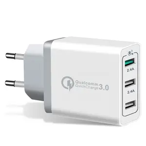 3端口usb QC3.0 + 2.4A 30w便携式快速多充电器3.0壁式充电器适配器