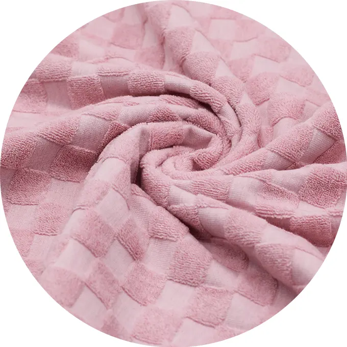Dernier Cvc Coton/Polyester 300gsm Floral Jacquard Tricoté Filles/Bébé Pyjamas Tissu 3D Jacquard Terry