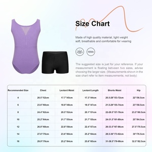 Justaucorps et short de danse pour filles, en tissu extensible, <span class=keywords><strong>col</strong></span> en V, sans manches, 2 pièces, tenue de danse d'entraînement, ballet pour débutantes, personnalisable - Product Image 6