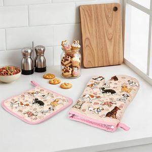 Prix de gros usine Ensemble de cuisine de Noël : Gant de four, protège-plat et torchon - Product Image 2