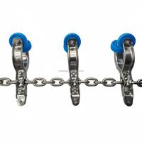 Chariot tubulaire robuste en acier inoxydable ZYPR pour ligne de production d'abattage de volailles avec chaîne tubulaire à manilles