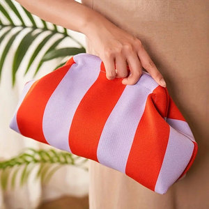 Borse Clutch Intrecciate con Fiocco a Nastro di Tendenza, Borse Cosmetiche da <span class=keywords><strong>Donna</strong></span>, Borse da Spiaggia Estive Lavorate a Maglia, Pochette da Sera <span class=keywords><strong>in</strong></span> Maglia - Product Image 3