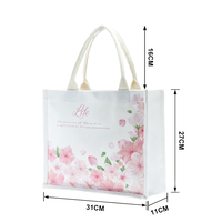 Nouveau design, sac fourre-tout en toile grande capacité, fermoir à bouton, motif floral personnalisable, durable, écologique, idéal pour les cadeaux.
