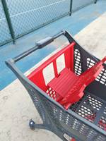 Chariot de supermarché en acier de 180 litres