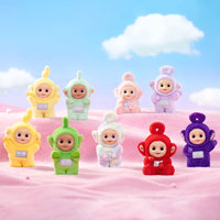 Officiel et authentique pour MART Teletubbies Série Vibrancy Figurines en PVC colorées en peluche, boîte mystère de 8 pièces, poupées super mignonnes, cadeau