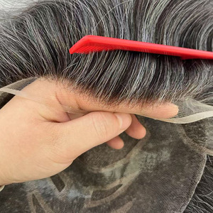 วิกผมผู้ชาย MONO และแบบลูกไม้  ลอนธรรมชาติ  ผมแท้  ระบบต่อผมสำหรับผู้ชาย ราคาดีที่สุด คุณภาพดี ความหนาแน่น 120% # 1B40 - Product Image 5