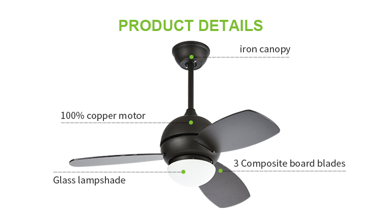 Breezelux 2019 New product modern design fan home use led pendant light with fan